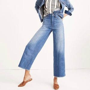Madewell High Rise Wide Leg Crop Jeans
